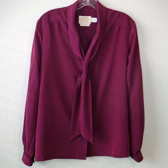 Pendleton Vintage Burgundy Blouse – Size 16 - Picture 1 of 5